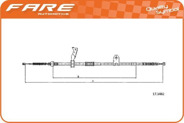Fare 19161 Cable Pull, parking brake 19161