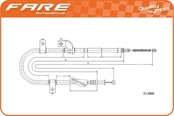 Fare 18968 Cable Pull, parking brake 18968