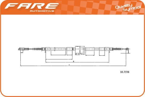 Fare 17753 Cable Pull, parking brake 17753