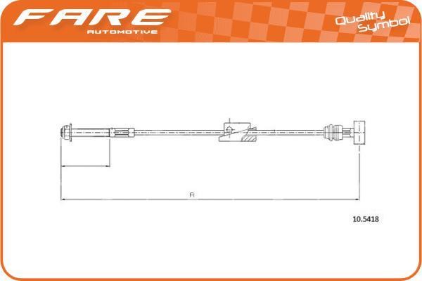 Fare 18255 Cable Pull, parking brake 18255