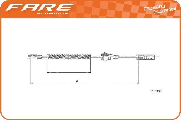 Fare 18684 Cable Pull, parking brake 18684