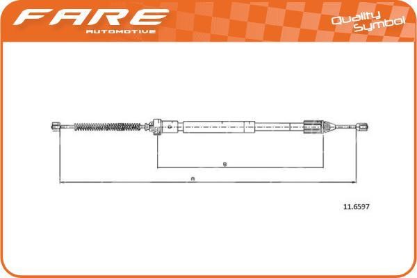 Fare 18872 Cable Pull, parking brake 18872