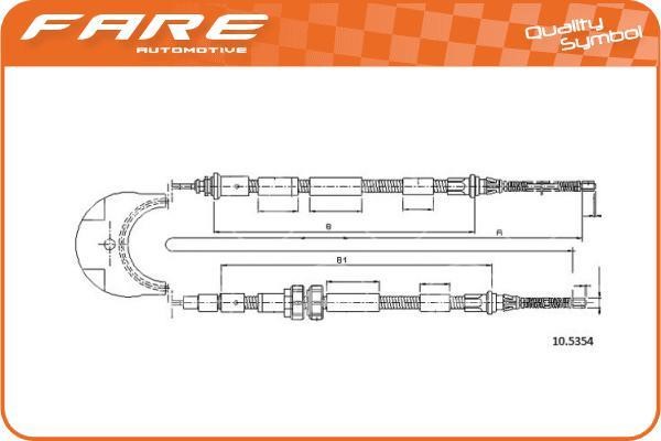 Fare 18213 Cable Pull, parking brake 18213