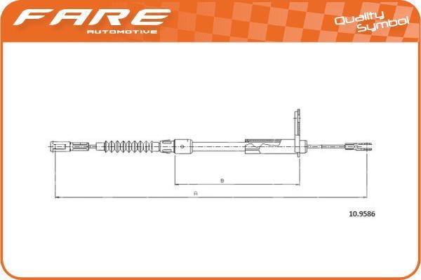 Fare 17976 Cable Pull, parking brake 17976