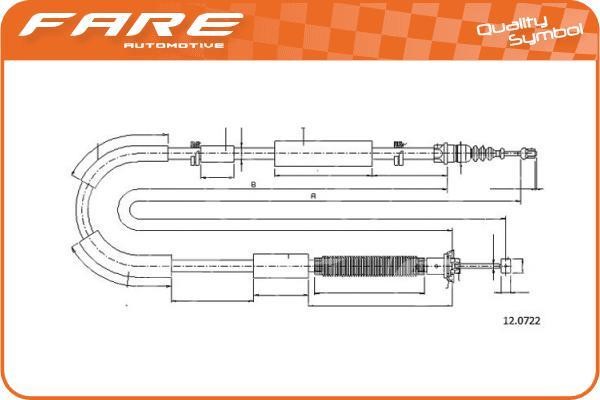Fare 18112 Cable Pull, parking brake 18112