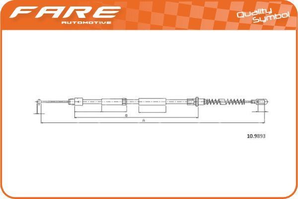 Fare 17986 Cable Pull, parking brake 17986