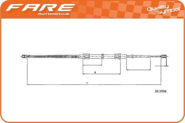 Fare 18955 Cable Pull, parking brake 18955