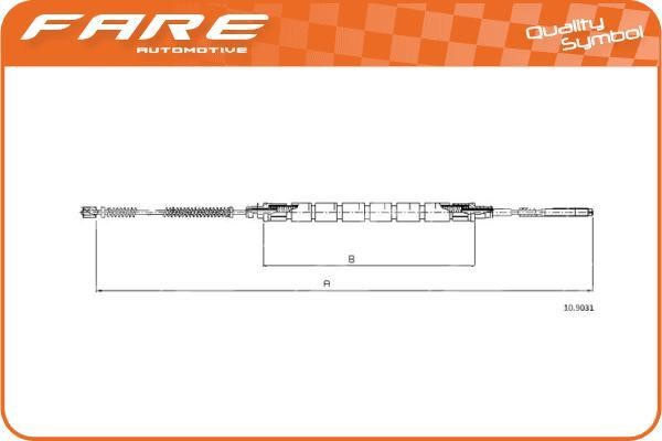 Fare 18952 Cable Pull, parking brake 18952