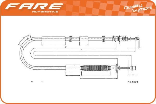 Fare 18113 Cable Pull, parking brake 18113