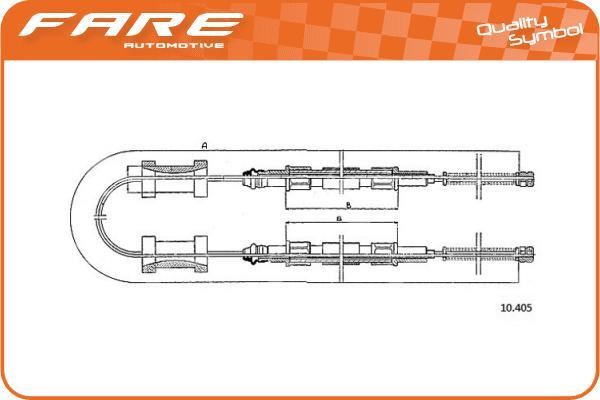 Fare 17699 Cable Pull, parking brake 17699