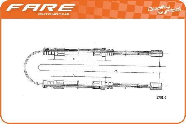 Fare 18038 Cable Pull, parking brake 18038