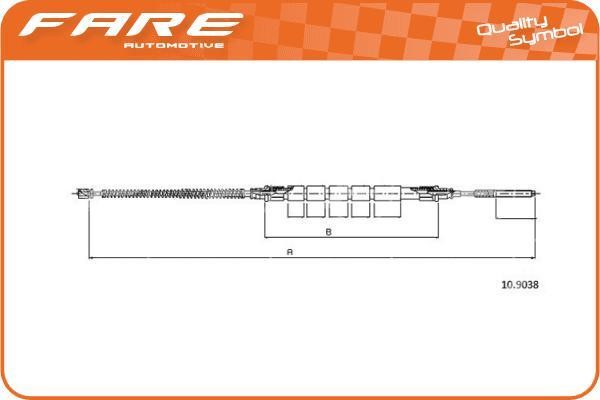 Fare 18959 Cable Pull, parking brake 18959
