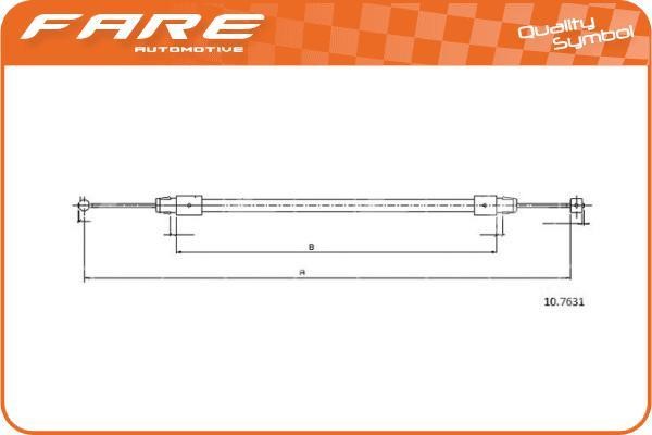 Fare 19280 Cable Pull, parking brake 19280