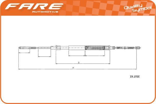 Fare 18940 Cable Pull, parking brake 18940