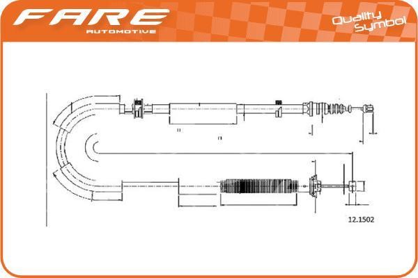 Fare 18392 Cable Pull, parking brake 18392