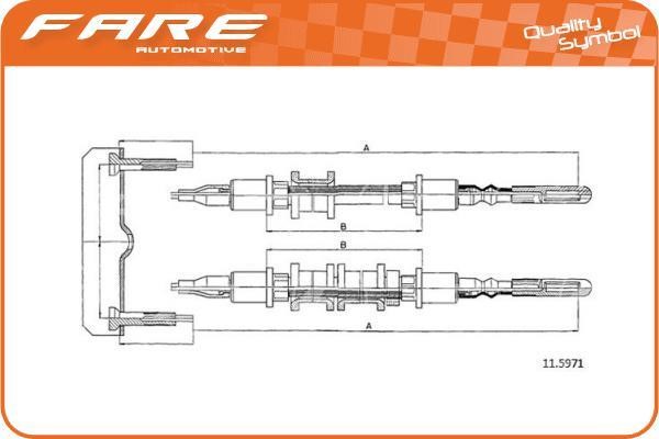Fare 18636 Cable Pull, parking brake 18636