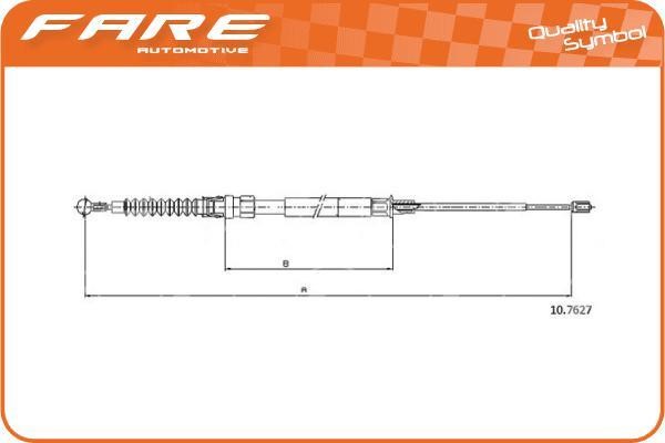 Fare 19291 Cable Pull, parking brake 19291