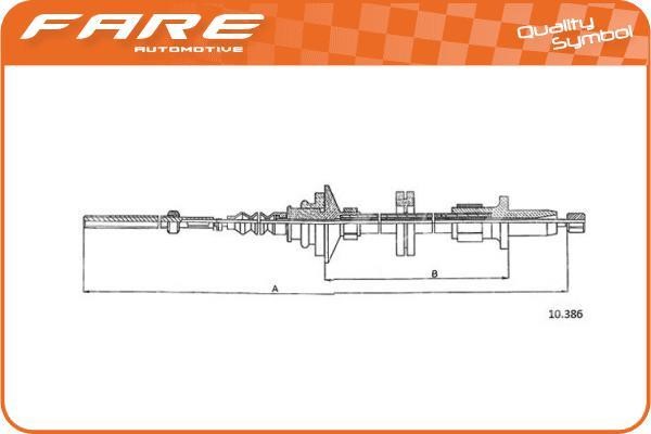 Fare 24870 Cable Pull, clutch control 24870