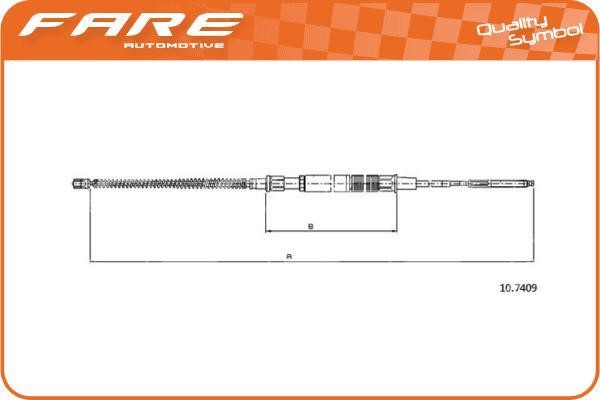 Fare 19267 Cable Pull, parking brake 19267