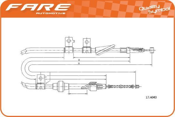 Fare 18293 Cable Pull, parking brake 18293