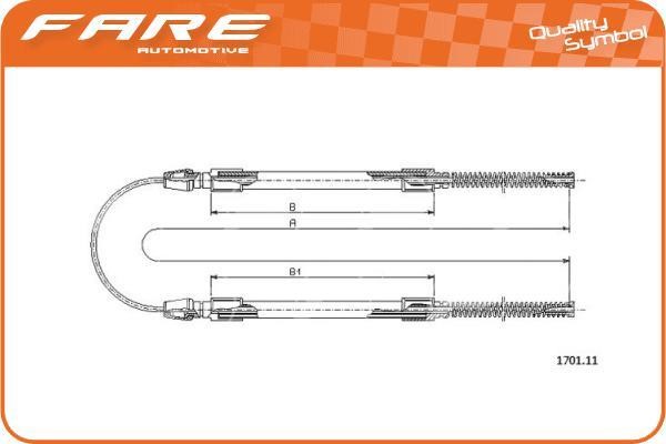 Fare 18058 Cable Pull, parking brake 18058