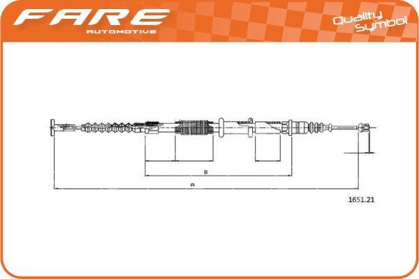 Fare 17681 Cable Pull, parking brake 17681