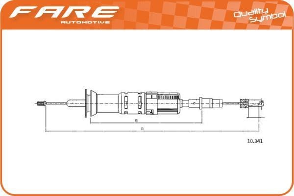Fare 24908 Cable Pull, clutch control 24908
