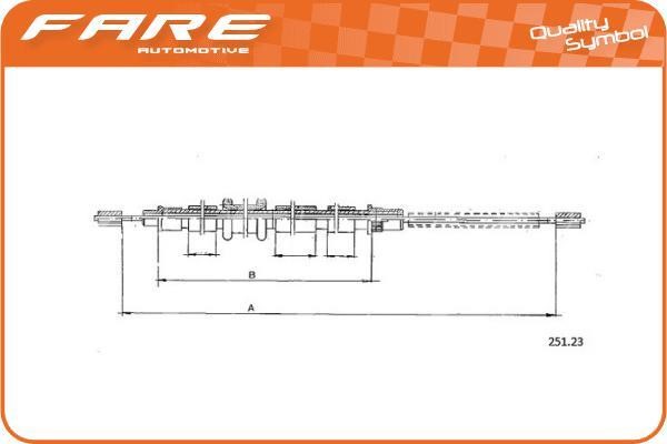 Fare 17676 Cable Pull, parking brake 17676