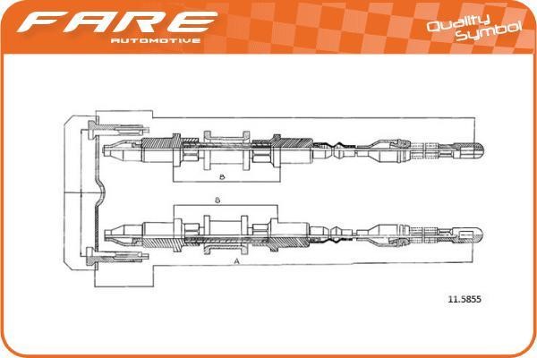 Fare 18638 Cable Pull, parking brake 18638