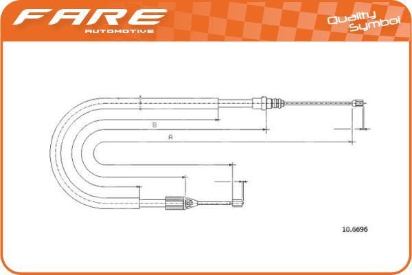 Fare 18863 Cable Pull, parking brake 18863