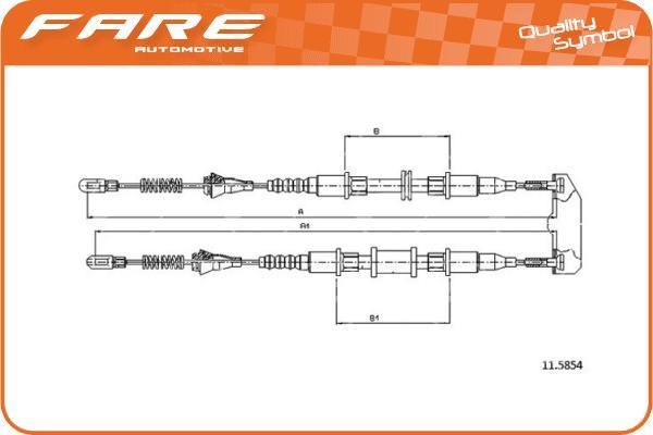 Fare 18637 Cable Pull, parking brake 18637