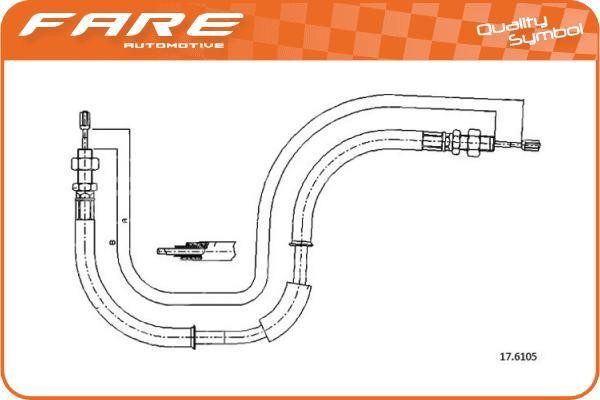 Fare 19333 Cable Pull, parking brake 19333