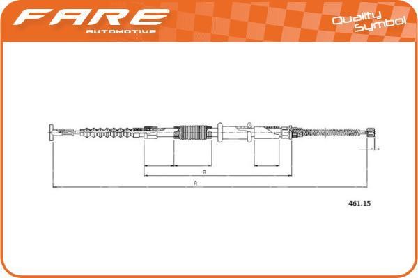 Fare 18063 Cable Pull, parking brake 18063