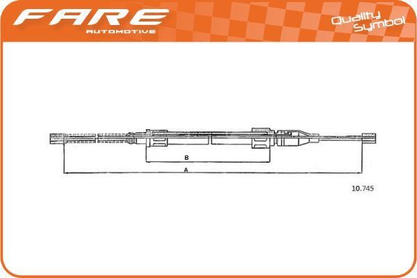 Fare 19243 Cable Pull, parking brake 19243