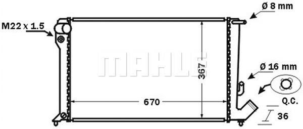 Radiator, engine cooling Wilmink Group WG2183963