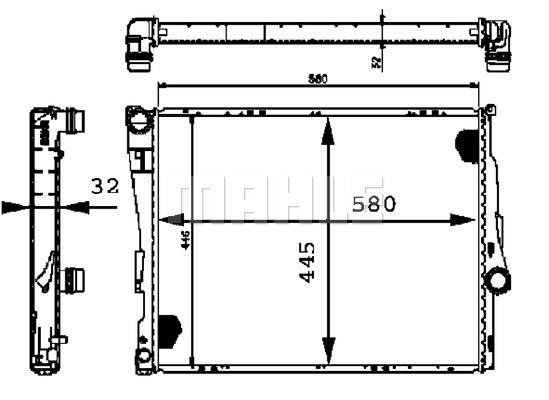 Radiator, engine cooling Wilmink Group WG2183632