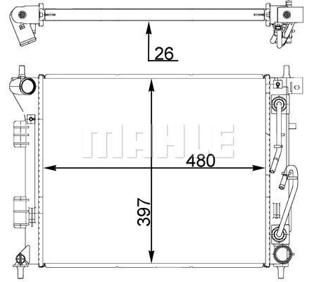 Wilmink Group WG2182597 Radiator, engine cooling WG2182597