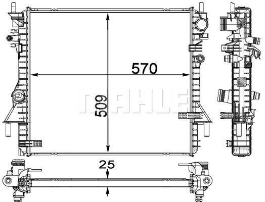 Wilmink Group WG2182960 Radiator, engine cooling WG2182960