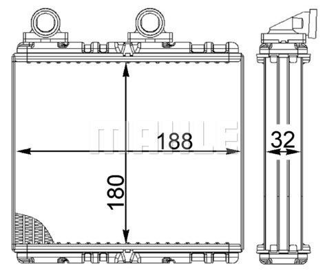 Wilmink Group WG2180101 Heat exchanger, interior heating WG2180101