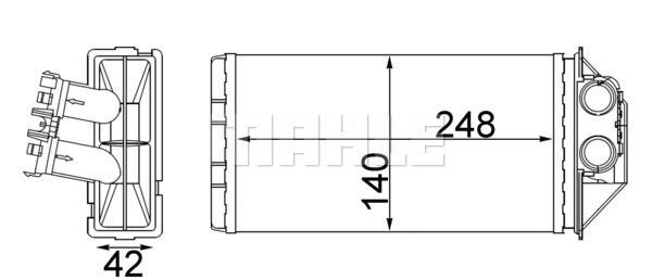 Wilmink Group WG2180064 Heat exchanger, interior heating WG2180064