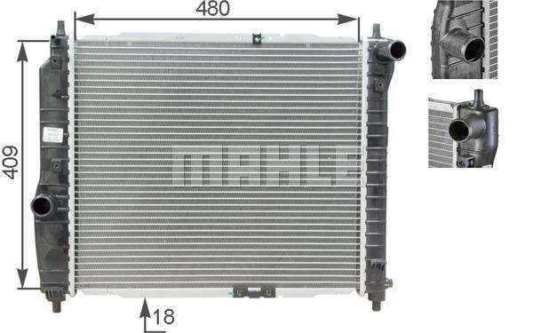Radiator, engine cooling Wilmink Group WG2182517
