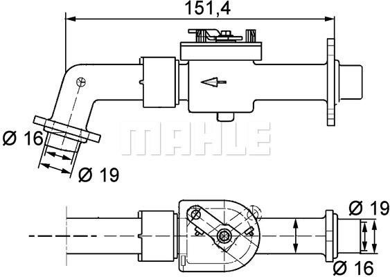 Wilmink Group WG2184464 Heater control valve WG2184464