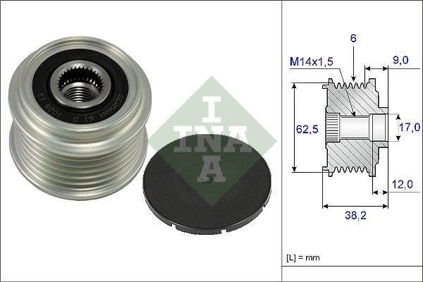 Wilmink Group WG1253789 Freewheel clutch, alternator WG1253789