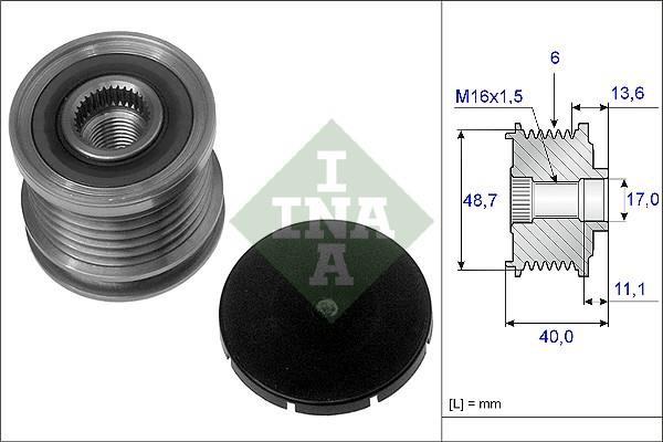 Wilmink Group WG1253661 Freewheel clutch, alternator WG1253661