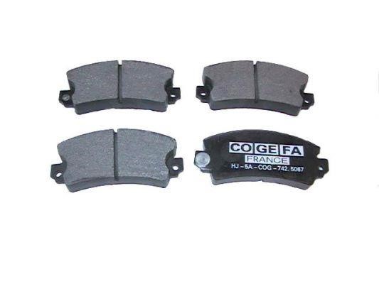 Cogefa France 742.5067B Brake Pad Set, disc brake 7425067B