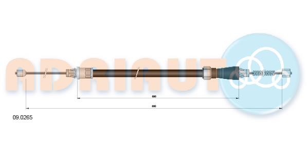 Adriauto 09.0265 Cable Pull, parking brake 090265