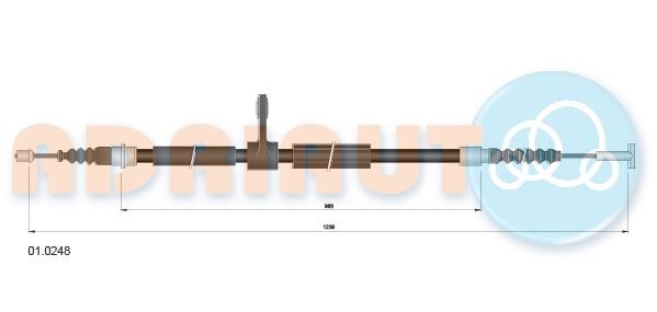 010248 Adriauto Handbrake cable