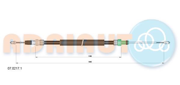 Adriauto 07.0217.1 Cable Pull, parking brake 0702171
