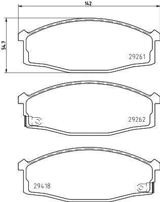 Nisshinbo NP2103SC Brake Pad Set, disc brake NP2103SC