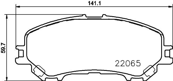 Nisshinbo NP2074 Front disc brake pads, set NP2074